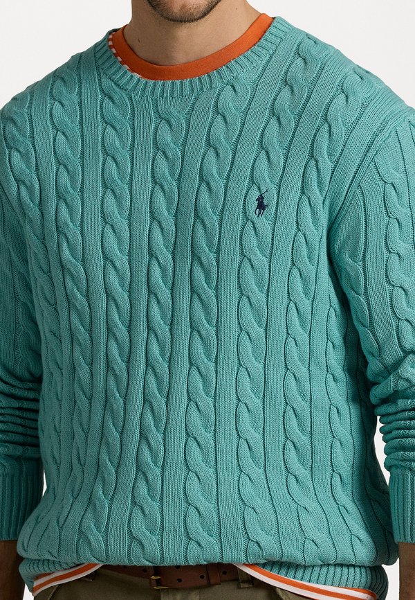 CABLE KNIT COTTON JUMPER - Jumper - deep seafoam3