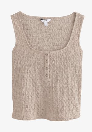 Next REGULAR FIT TEXTURED HENLEY DETAIL TANK - Palaidinė - neutral