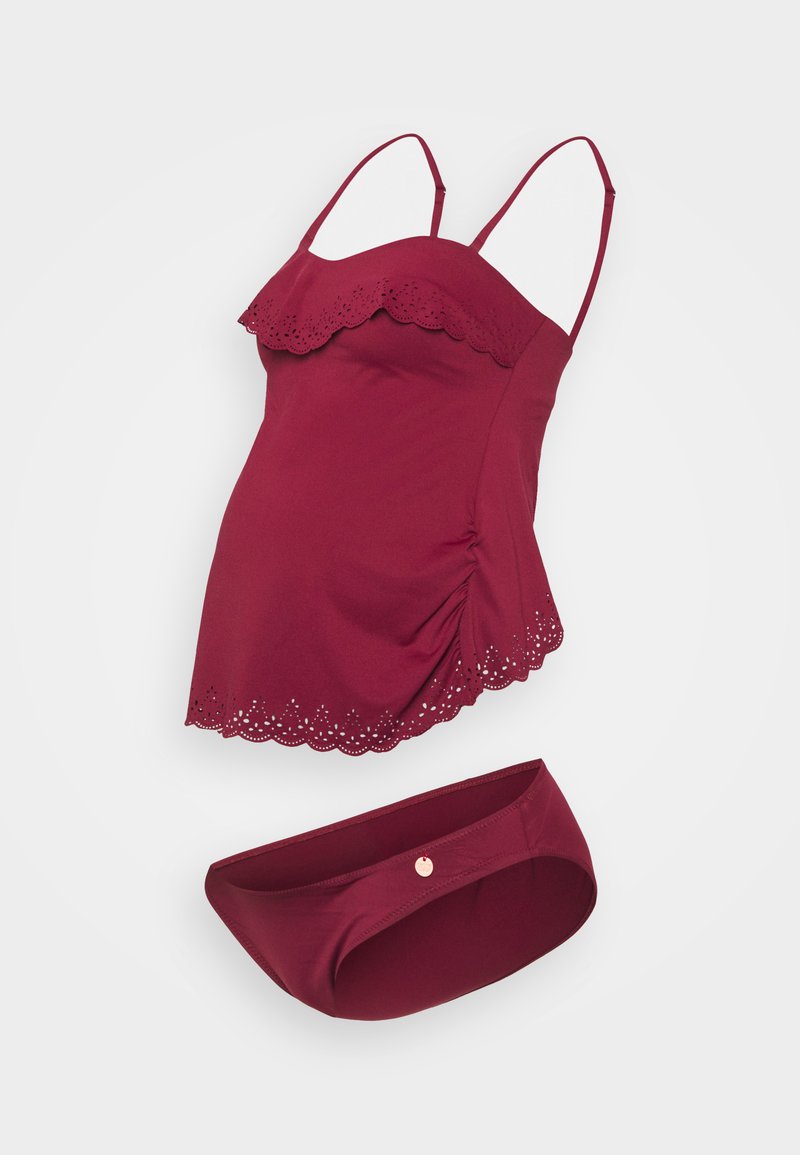 Cache Coeur BLOOM SET - Bikini - burgundy