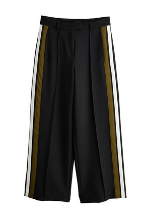 Next, TALL FIT - SIDE STRIPE TAILORED WIDE LEG TROUSERS - Bukser - black