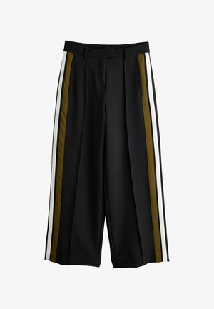 Next, TALL FIT - SIDE STRIPE TAILORED WIDE LEG TROUSERS - Bukser - black
