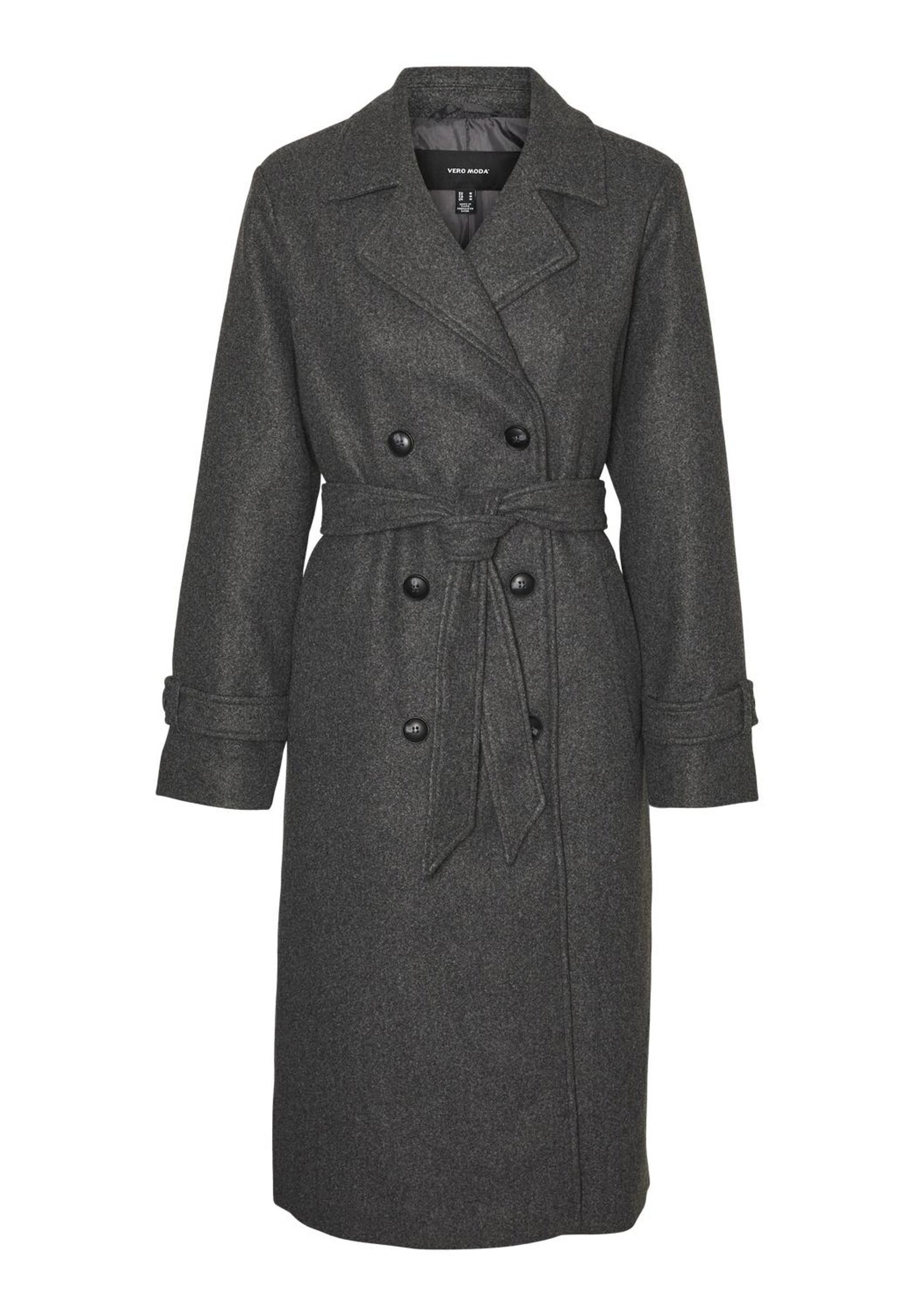 Vero Moda VMFORTUNEVEGA LONG GA - Trenchcoat - dark grey