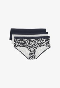 Nevybráno, navy grey melange floral print