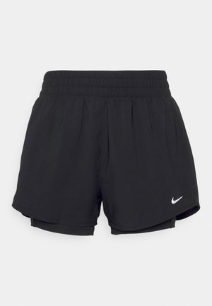 Nike Performance ONE HIGH-RISE - 2-in-1 shorts - black/reflective silver-coloured