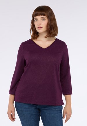CON SCOLLO A V - Langarmshirt - viola