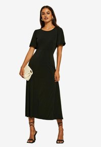 ITY FLUTTER SHORT SLEEVE MIDI - Jerseykleid - black