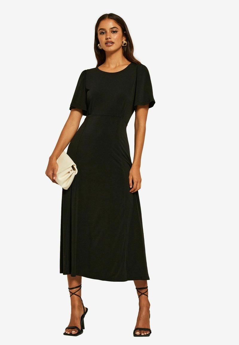 Friends Like These ITY FLUTTER SHORT SLEEVE MIDI - Trikoomekko - black