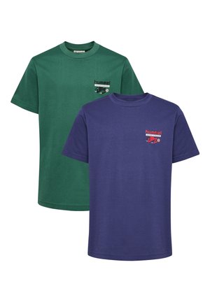 HMLJR REG RUNNER 2-PACK - T-shirt med print - smoke pine deep