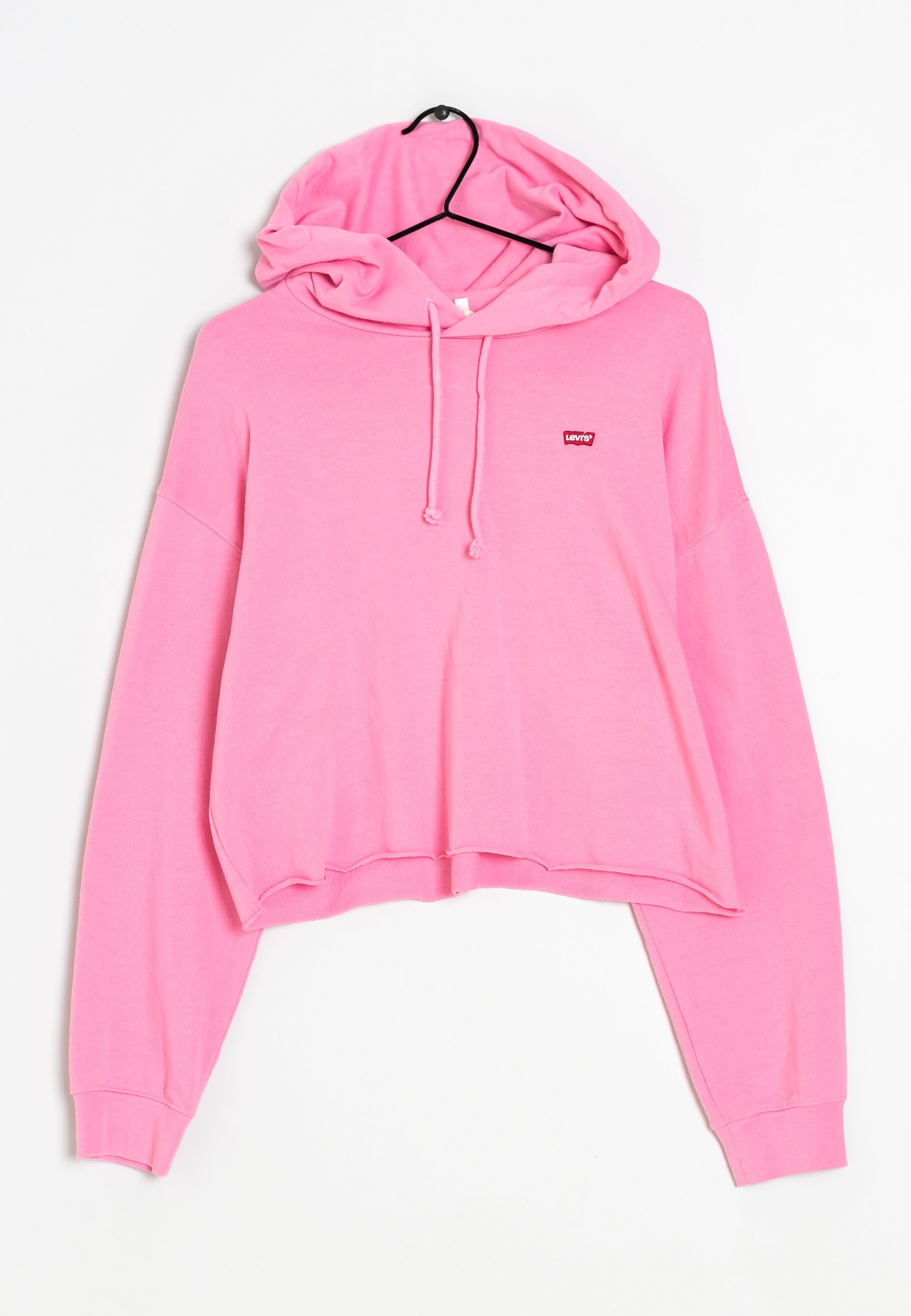 Womens Hoodie Pink Levi Sweatshirt Pink Crop Fleece Sweatshirt