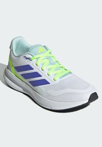 adidas Performance RUNFALCON - Chaussures de running sur route - cloud white  blue   lucid lemon