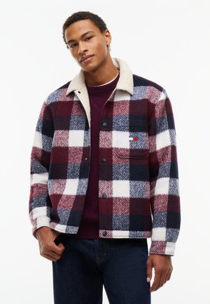Tommy Jeans, LINED BRUSHED OVERSIZED SHACKET - Леко яке - dark blue