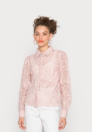 REBECY BRODERIE BLOUSE - Blusa com botões - burnished pink