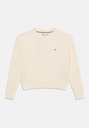 CABLE SWEATER - Striktrøje - ivory silk