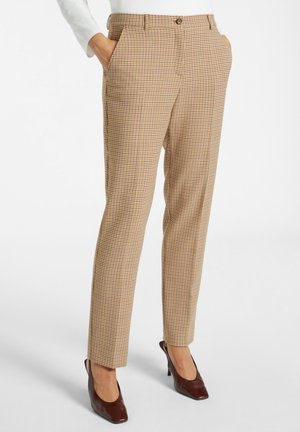 DRITTI CHECKS - Stoffhose - beige