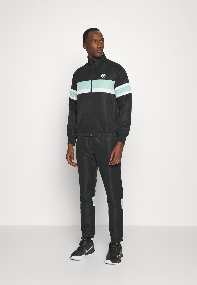 Sergio Tacchini BOARD TRACKSUIT - Melegítő - black/ocean wave