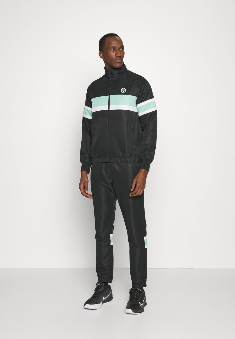 Sergio Tacchini - BOARD TRACKSUIT - Verryttelypuku - black/ocean wave, Suurenna