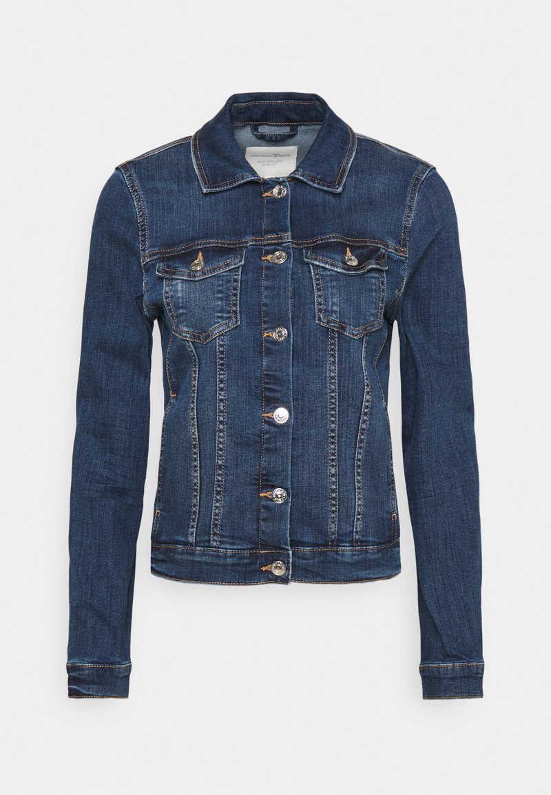 TOM TAILOR DENIM EASY JACKET Spijkerjas used mid stone blue denim/Blauw denim/bluedenim