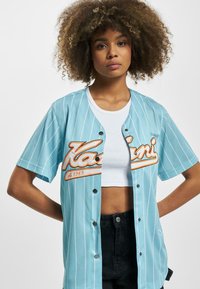 Karl Kani - VARSITY PSYCHEDELIC BASEBALL  - Bluse - light blue white Thumbnail-Bild 1