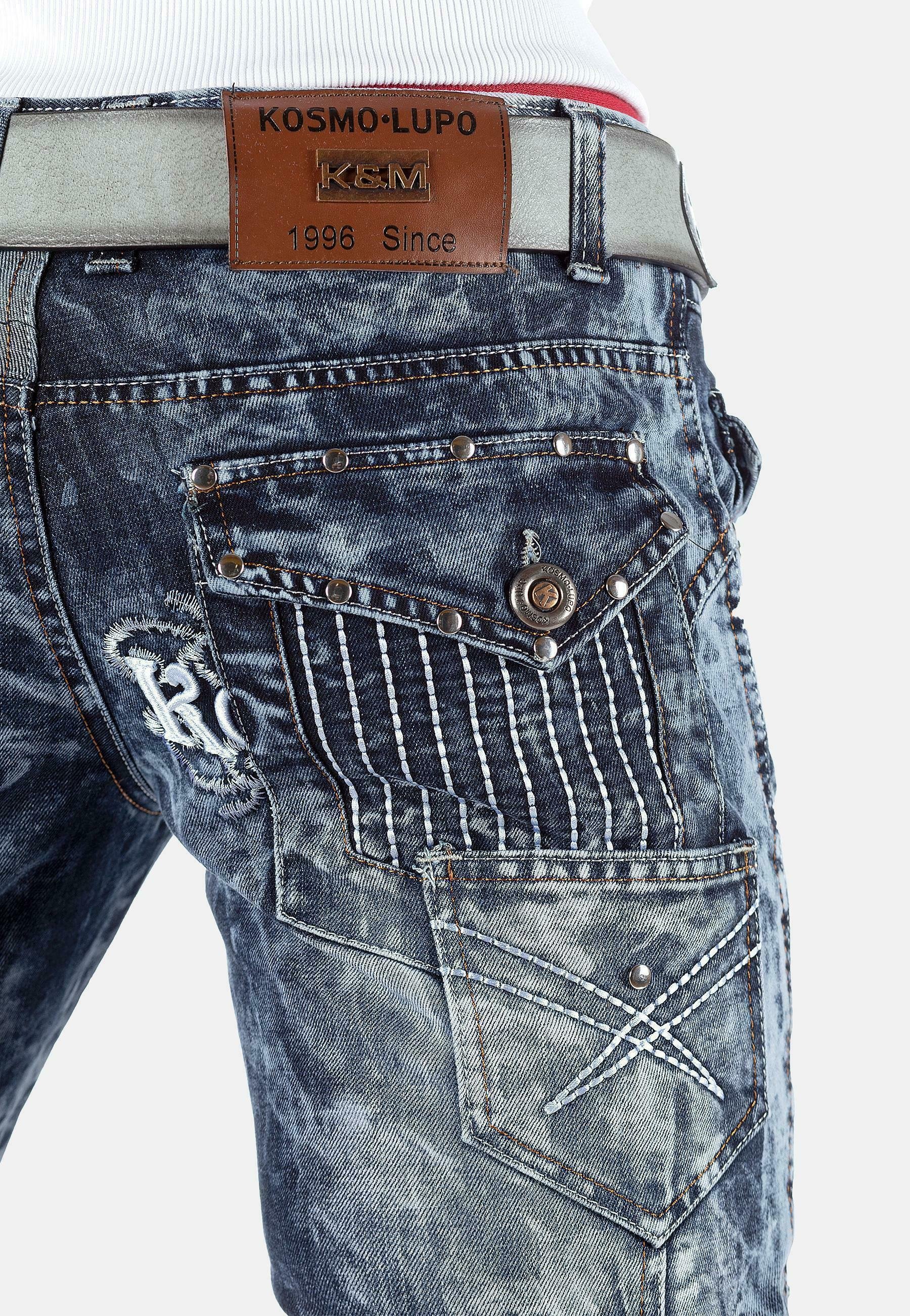 Kosmo Lupo Straight leg jeans - blau/blue - Zalando