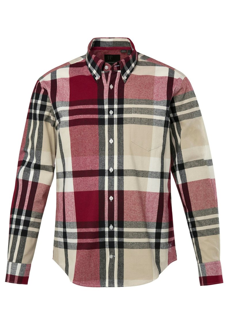 JP1880 CHECK LONG SLEEVE BUTTON DOWN COLLAR MODERN FIT UP TO XL