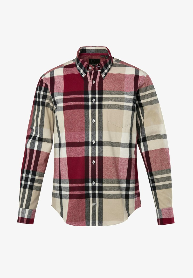 JP1880 CHECK LONG SLEEVE BUTTON DOWN COLLAR MODERN FIT UP TO XL