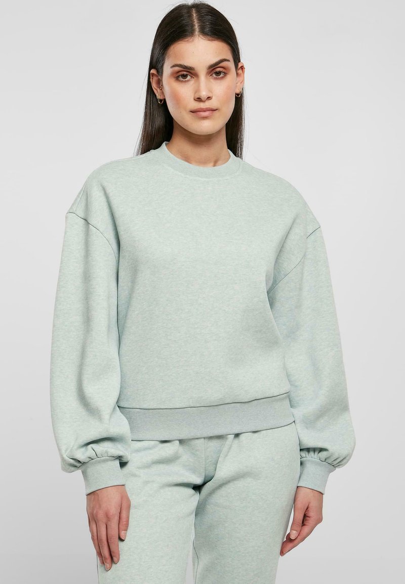 Urban Classics MELANGE CREWNECK - Mikina - salvia melange