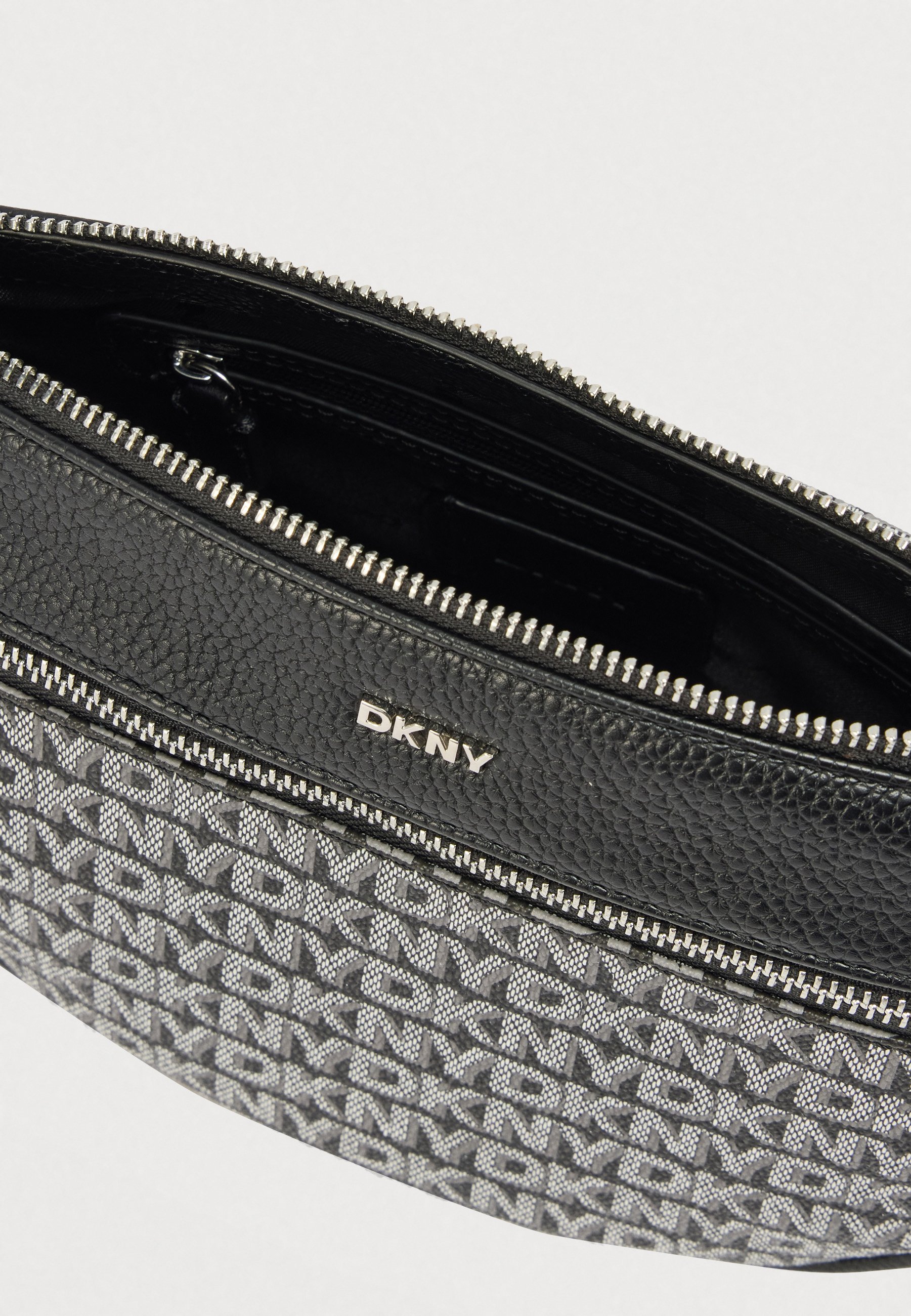 DKNY ZOIE CREST CROSSBODY - Cross body bag - black - Zalando.co.uk