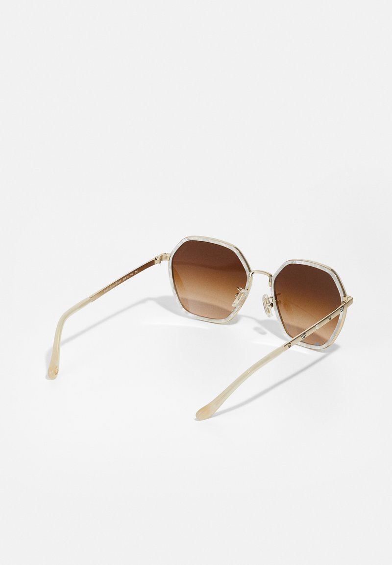 COACH Cream Sunglasses with Brown Gradient Lenses Coach CBY91 M (53 - 19) with Brown lenses and Brown frame  main image 4