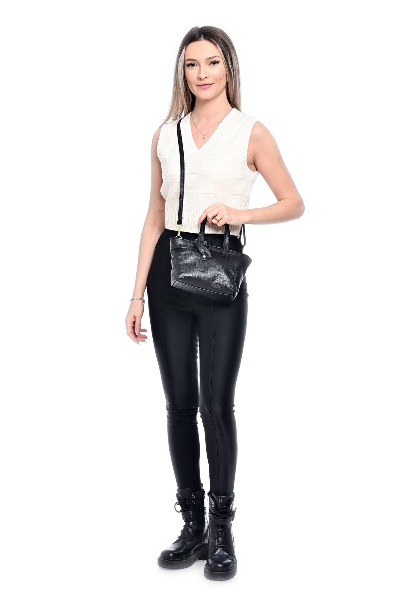 Chicca Borse Cbc7705tar – Borsa A Mano Donna In Vera Pelle, Made In Italy, 10x31x34 Cm - 2