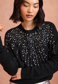 Love & Roses ENB SEQUIN EMBELLISHED - Svetr - black