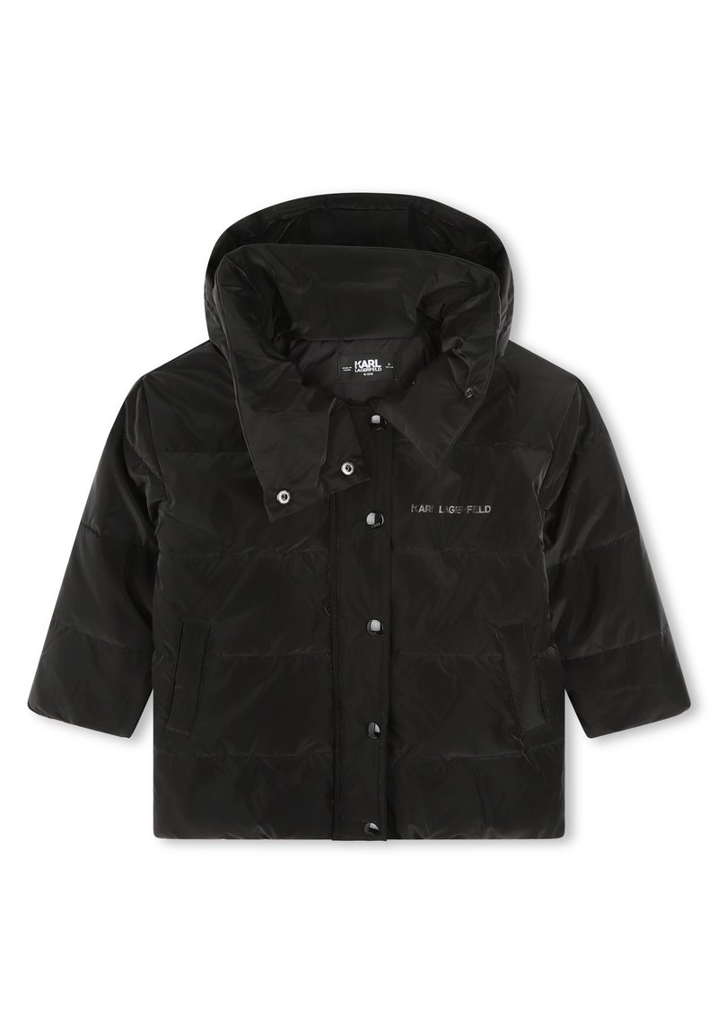 KARL LAGERFELD KIDS Wintermantel zwart KARL LAGERFELD KIDS Wintermantel zwart