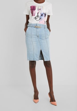 Falda de tubo - blue denim