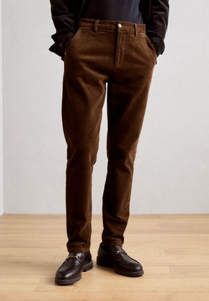 CROPPED PANTS - Trousers - dark brown