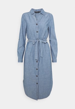 VMAKELA CHAMBRAY LONG SHIRT DRES - Sukienka jeansowa - medium blue denim