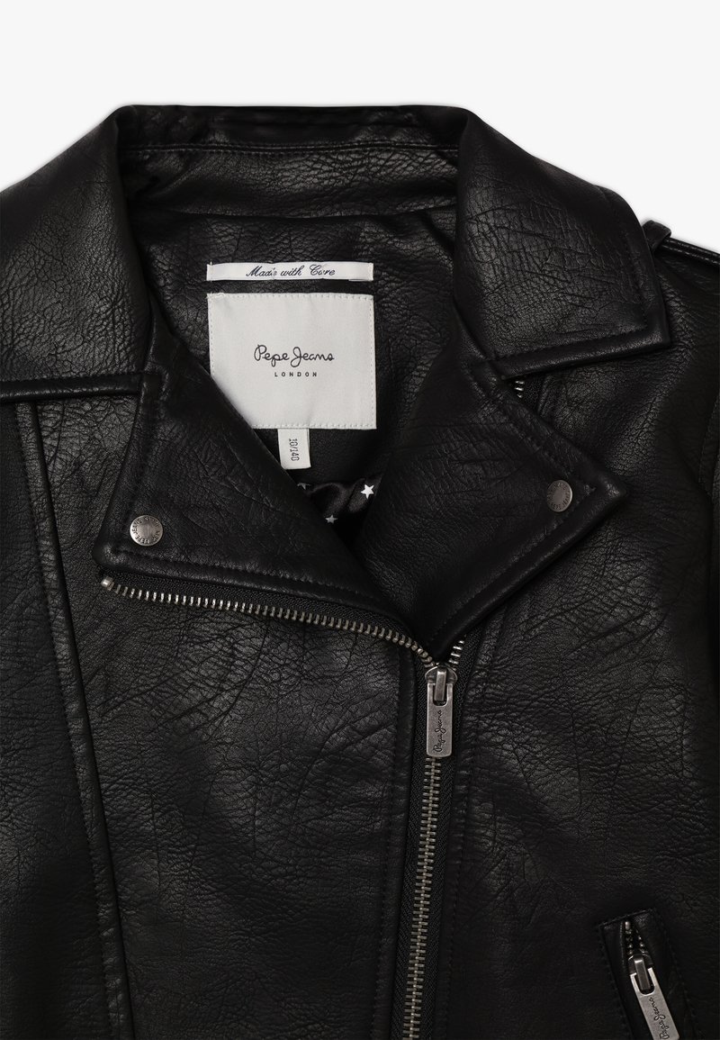 Pepe Jeans Andromeda Chaqueta De Cuero Sintetico Black Negro Zalando Es pepe jeans