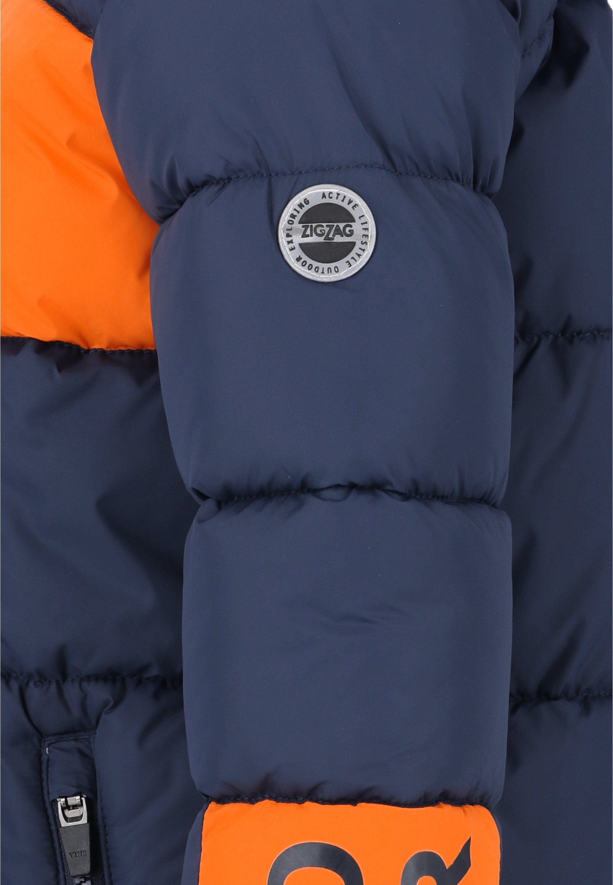 HERENCIA zigzag short sleeve jacket ZIGZAG GEWATTEERD - Winter jacket - zwart wit/black - Zalando