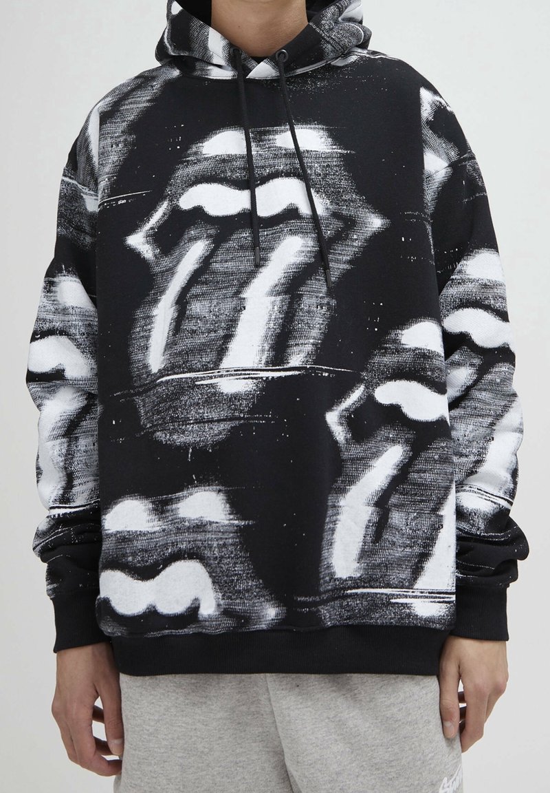 PULL&BEAR Felpa con cappuccio - black