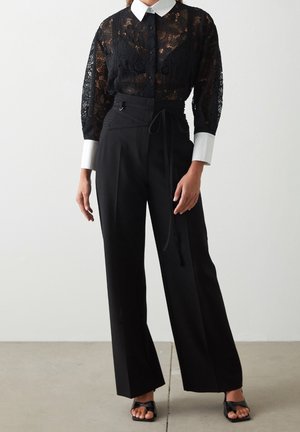 Stoffhose - black