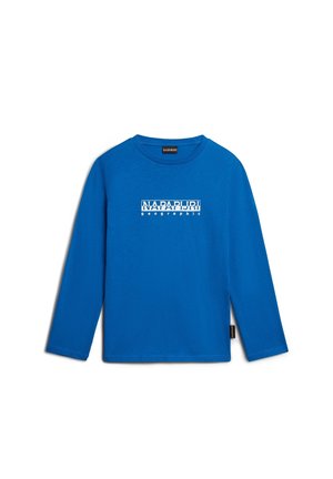 Langærmet T-shirt - mottled blue