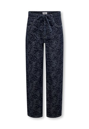KOGGIANNA FLOWER - Straight leg jeans - dark blue denim