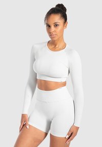 Smilodox CROP LONGSLEEVE MAYSA - T-shirt à manches longues - hellgrau