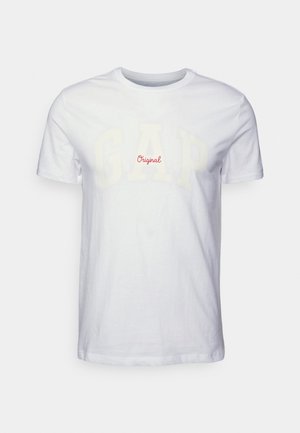 V LOGO ARCH - Print T-shirt - optic white