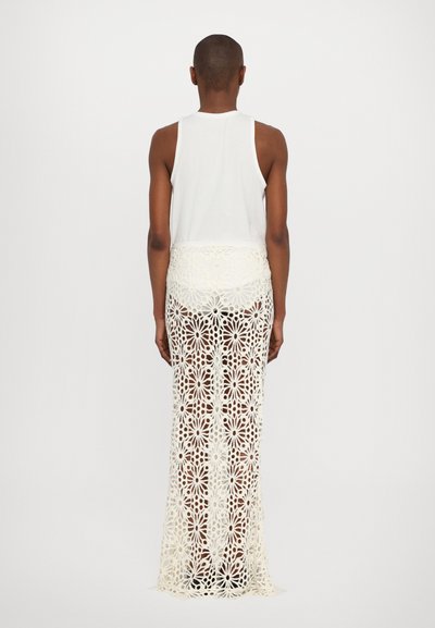 Norma Kamali OBIE LONG SKIRT - Jupe longue - cream