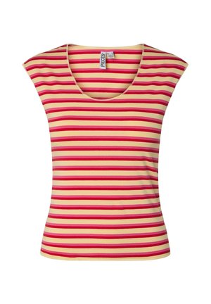 Pieces, SHORT SLEEVED TOP PCNAJA - T-shirt imprimé - italian straw