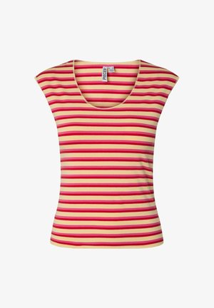 Pieces, SHORT SLEEVED TOP PCNAJA - T-shirt imprimé - italian straw