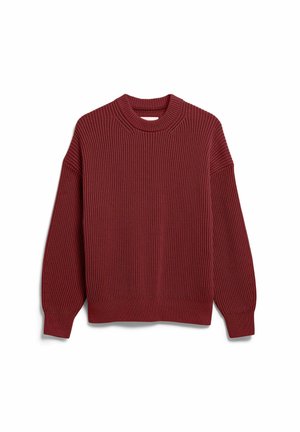 ARMEDANGELS, VANISÉ RIB - Strickpullover - velvet red-light velvet red