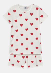 Petit Bateau - HEART PRINT  - Pidžamas komplekts - marshmallow/terkuit Miniatūras attēls 1