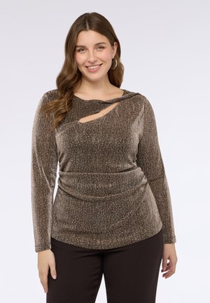 CON STRASS - Bluse - marrone