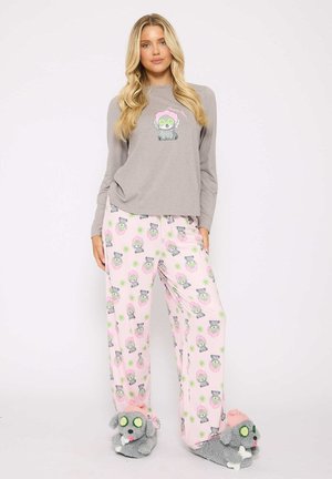 Loungeable PAWS PRINTED LONG SLEEVE SET - Nachtwäsche Set - grey