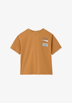 Vertbaudet, VERTBAUDET T-SHIRT MIT MOTIVEN F¸R JUNGEN, RECYCLING-BAUMWOLLE - Print T-shirt - orange
